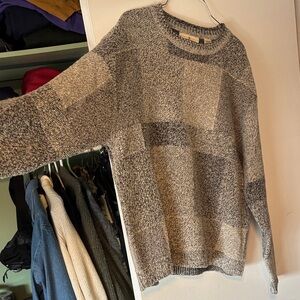 Vintage Joseph Abboud Patterned Wool Crewneck